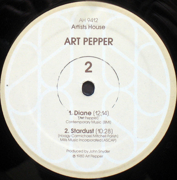 Art Pepper – So In Love - 1980 Original