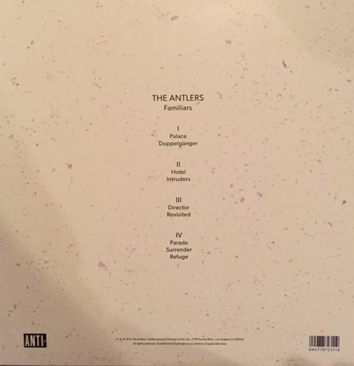 The Antlers – Familiars - US Pressing