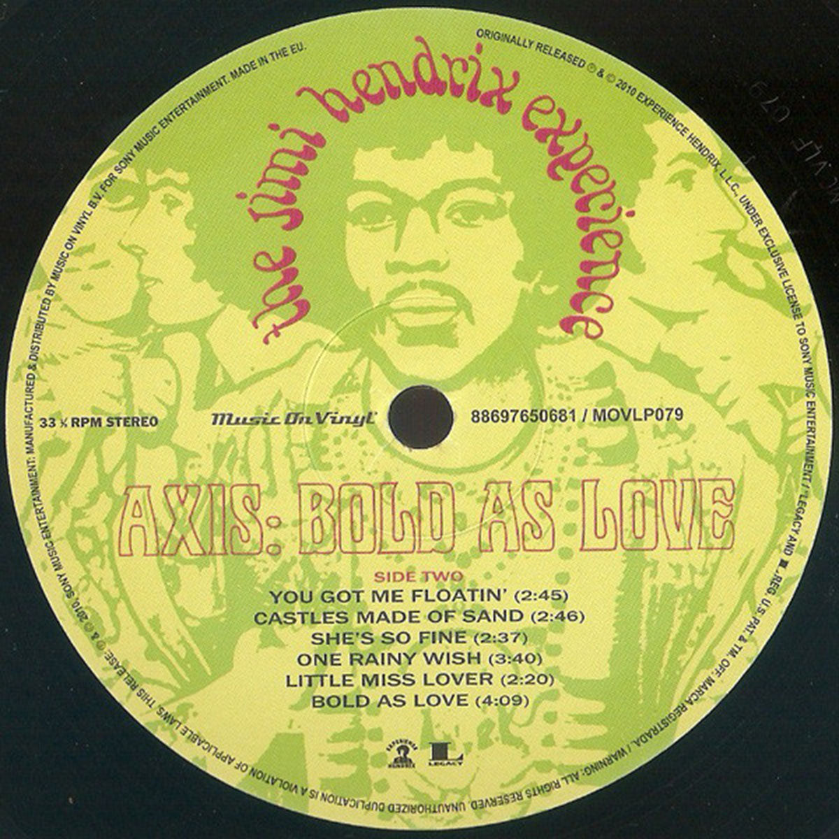 The Jimi Hendrix Experience Axis Bold As Love Remastered Vinyl