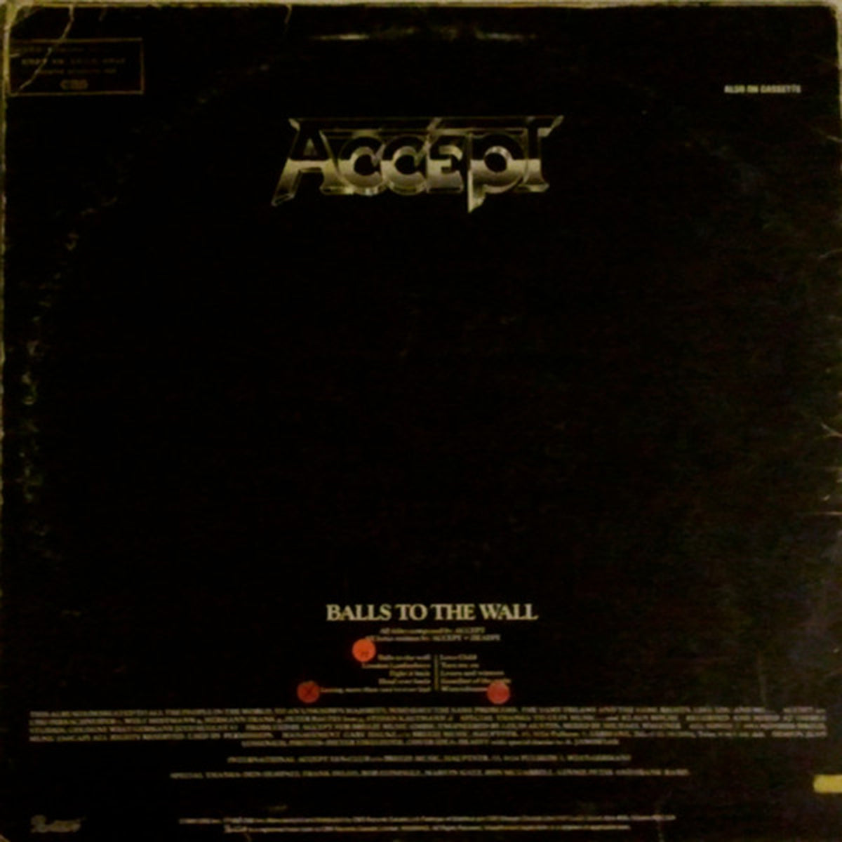 Accept – Balls To The Wall - 1984 Pressing VinylPursuit.com