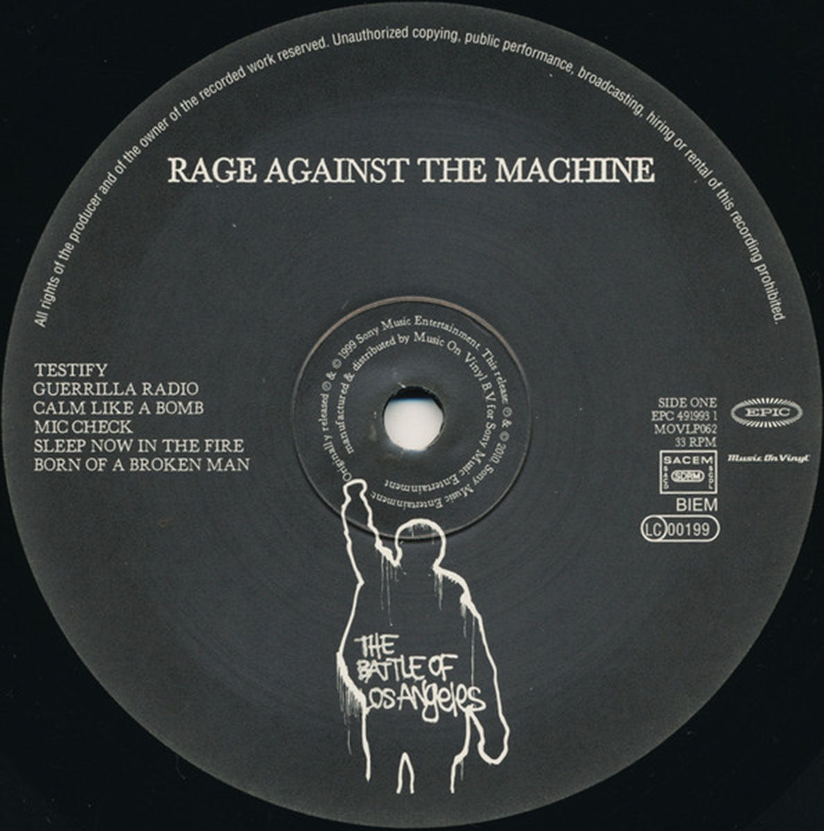 Rage Against The Machine – The Battle Of Los Angeles - European Pressing