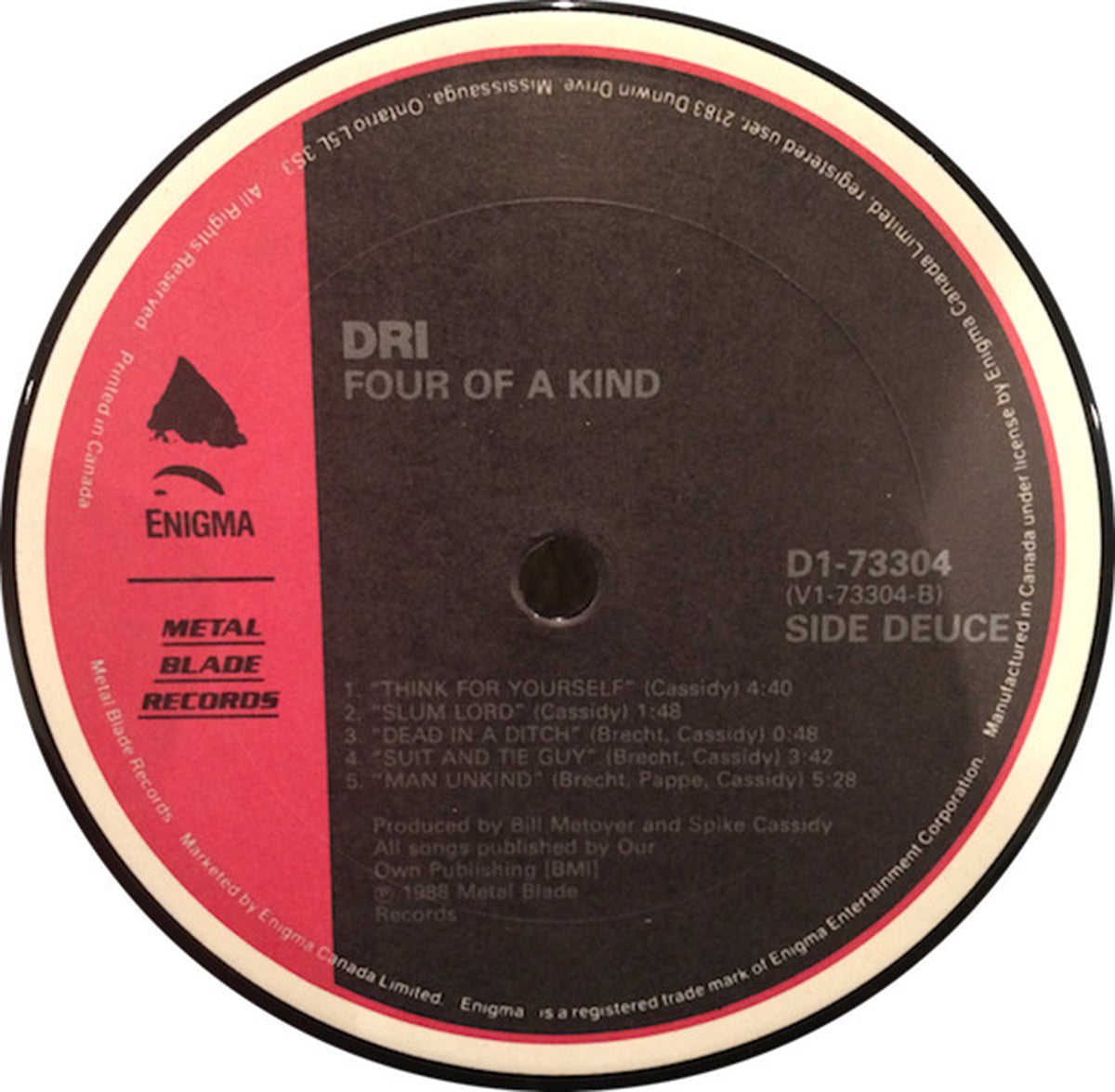 DRI – 4 of A Kind - Rare 1988