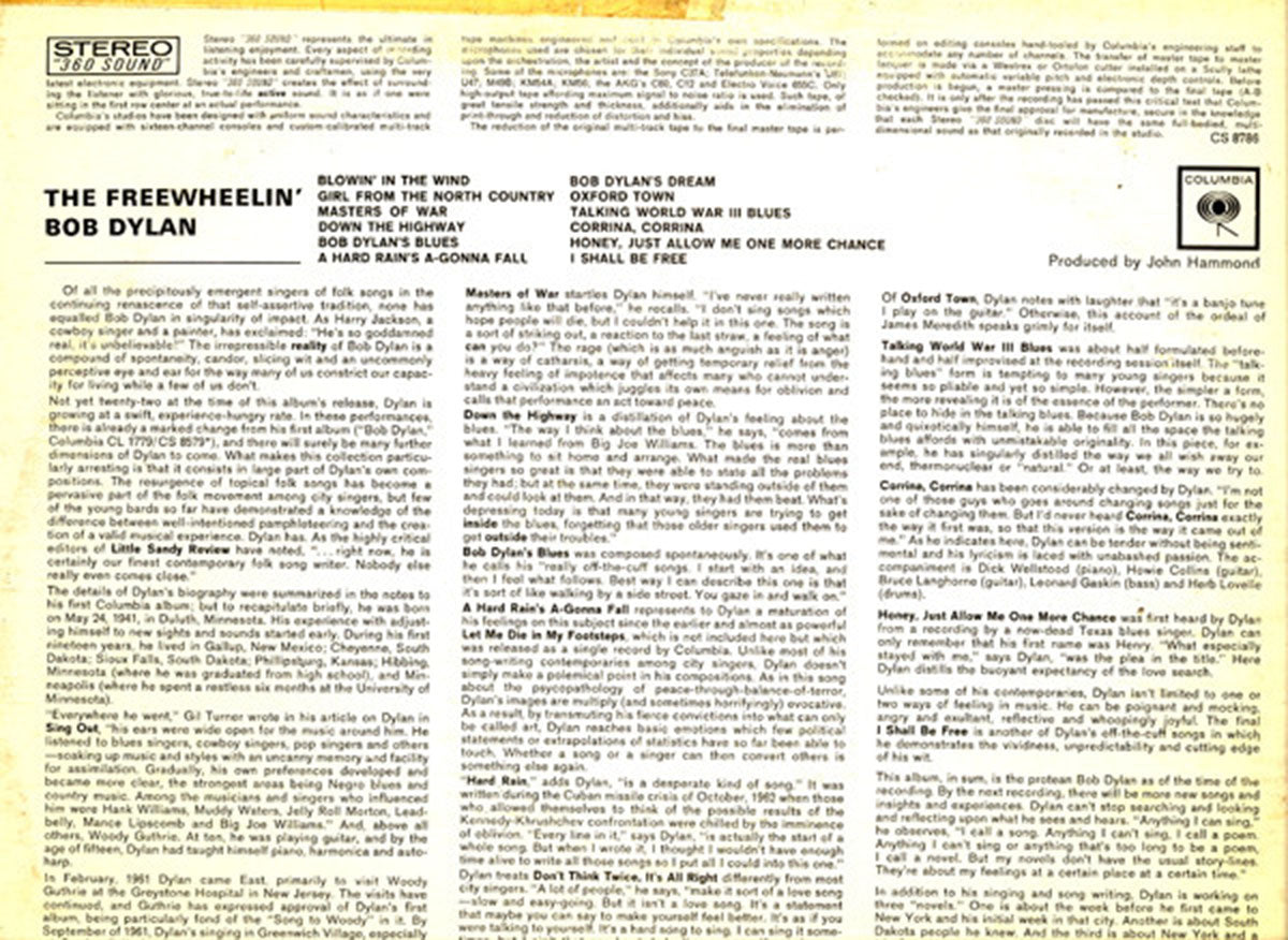 Bob Dylan – The Freewheelin' Bob Dylan - Rare