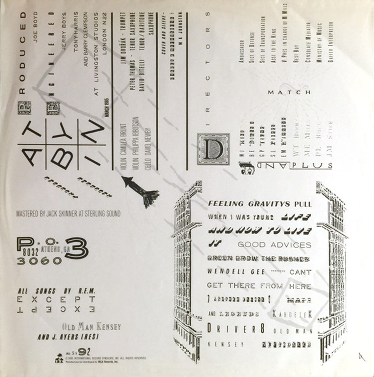 REM – Fables Of The Reconstruction - 1985 Original