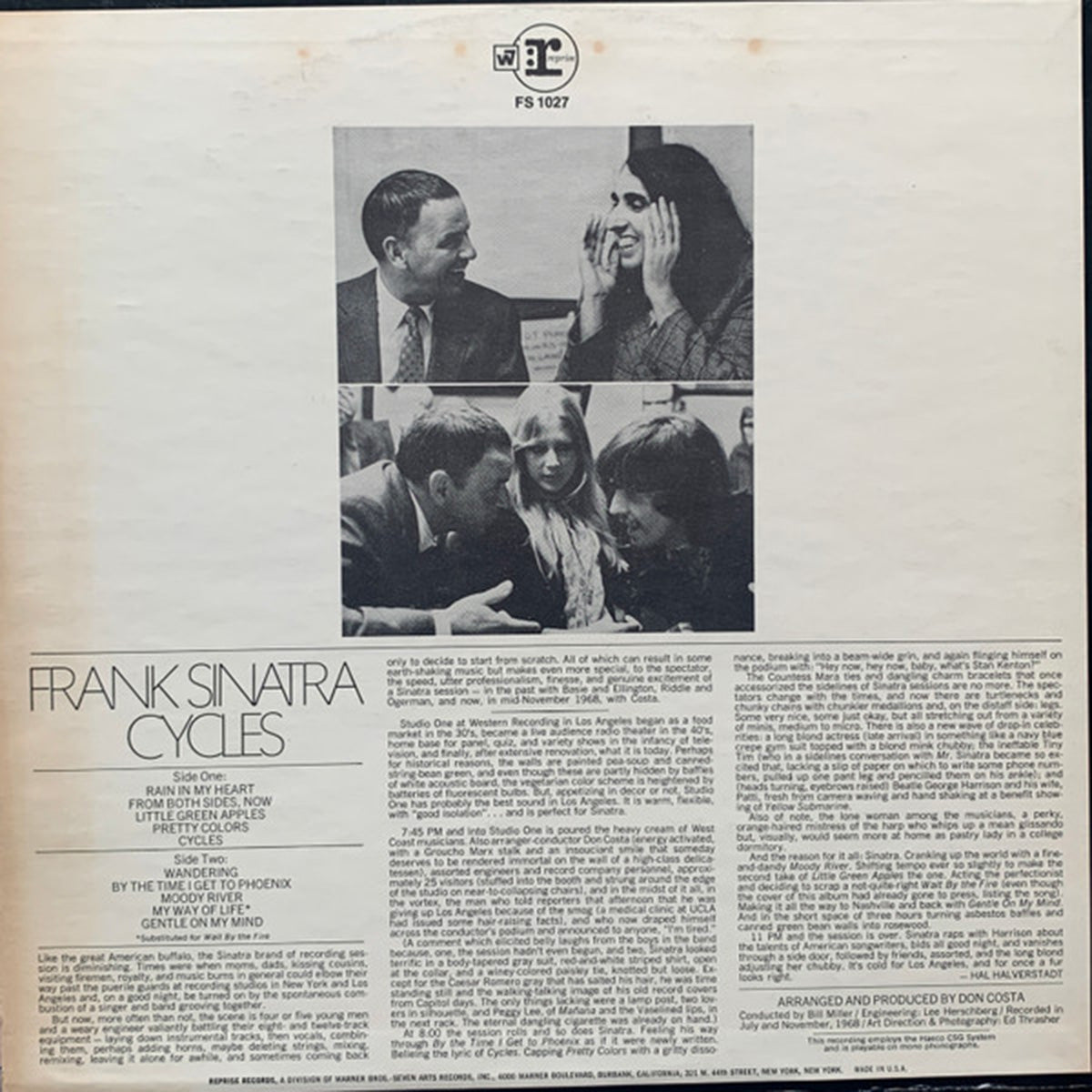 Frank Sinatra – Cycles - 1968 US Pressing in Shrinkwrap!