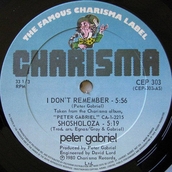 Peter Gabriel – I Don't Remember - 1980