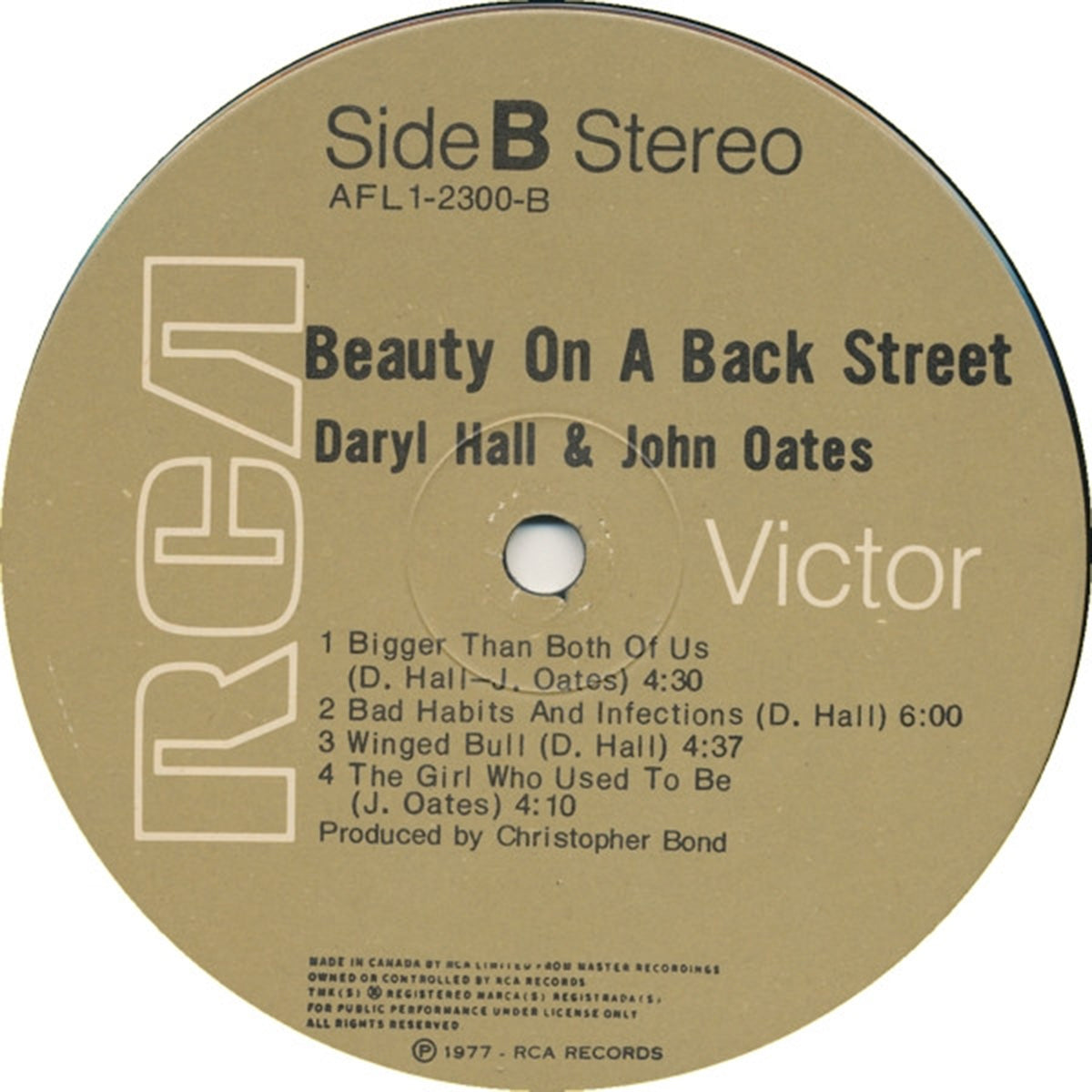 Daryl Hall And John Oates – Beauty On A Back Street - 1977 US Pressing