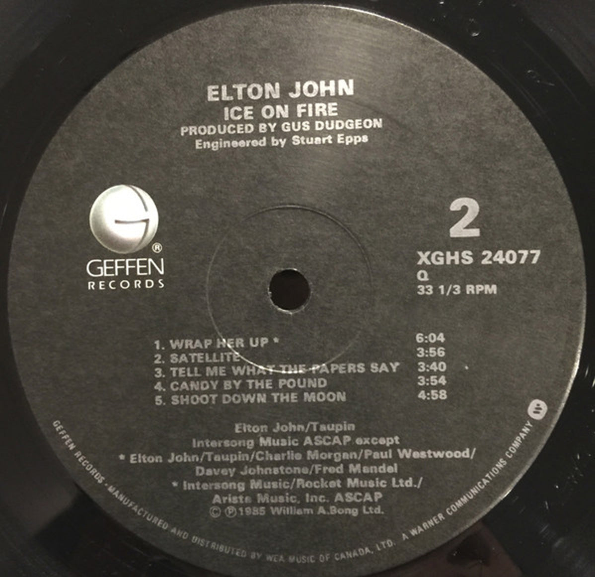 Elton John – Ice On Fire - 1985