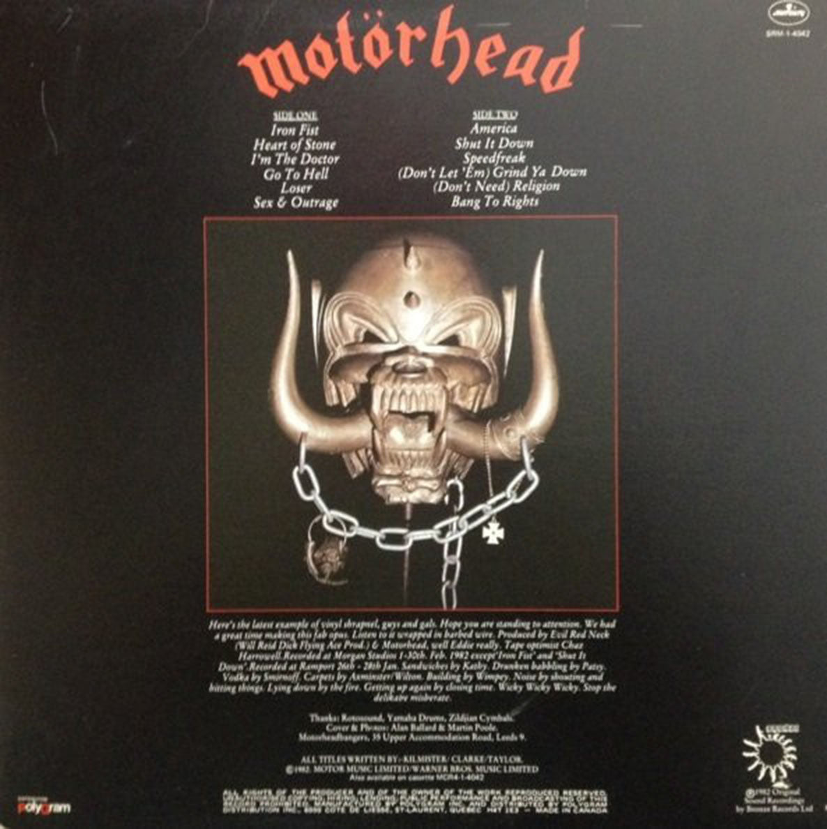 Motörhead – Iron Fist - Rare