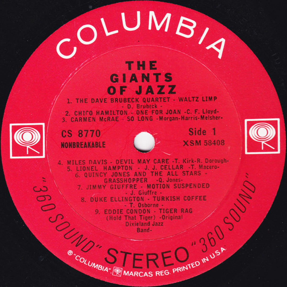 The Giants Of Jazz - 1963 US Pressing