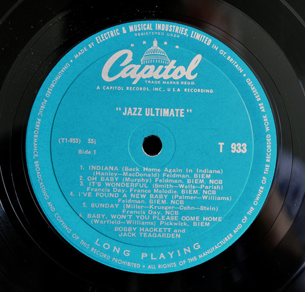 Bobby Hackett And Jack Teagarden – Jazz Ultimate - Mono UK Pressing