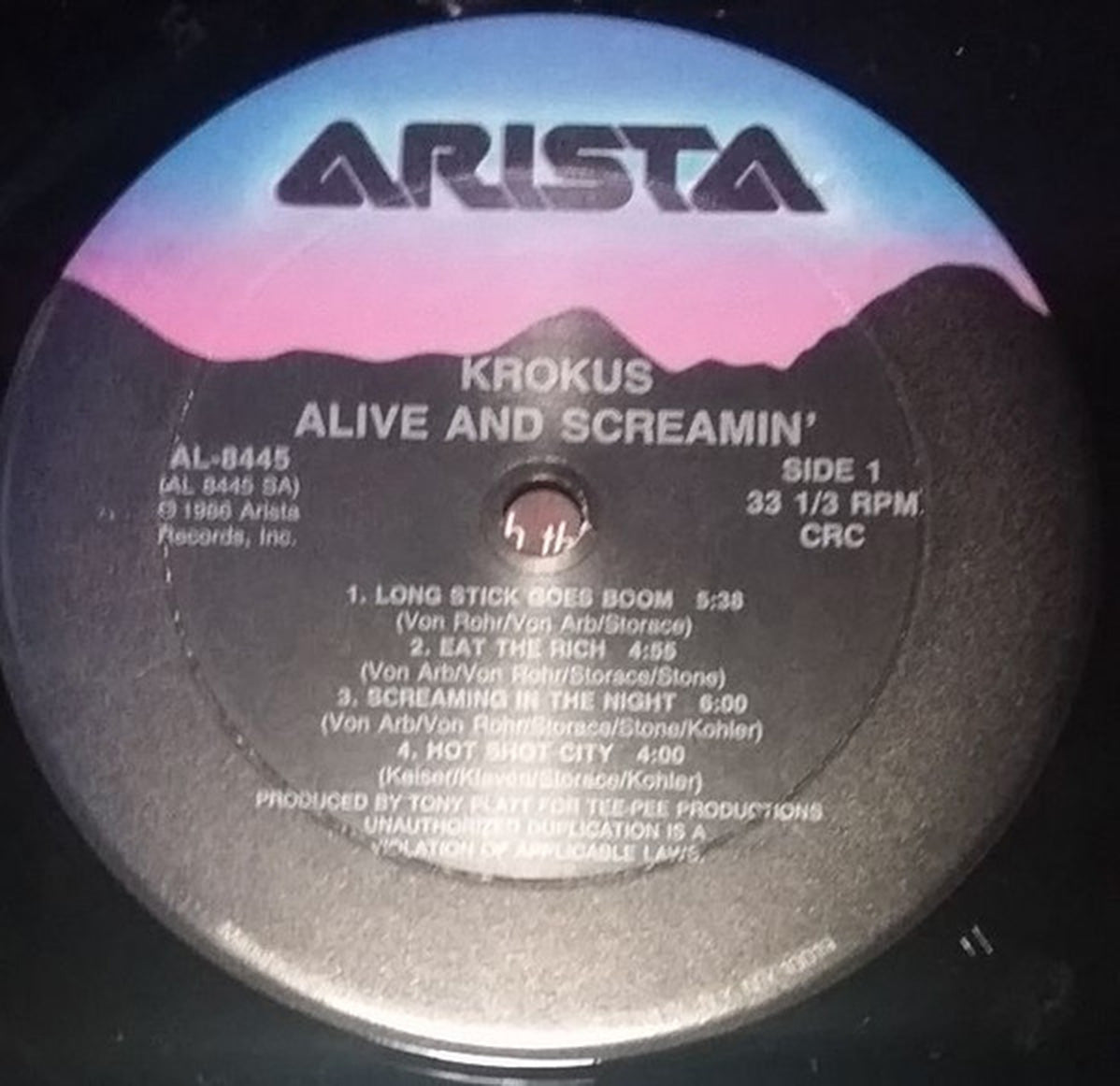 Krokus – Alive And Screamin' US Pressing -1986 Sealed!