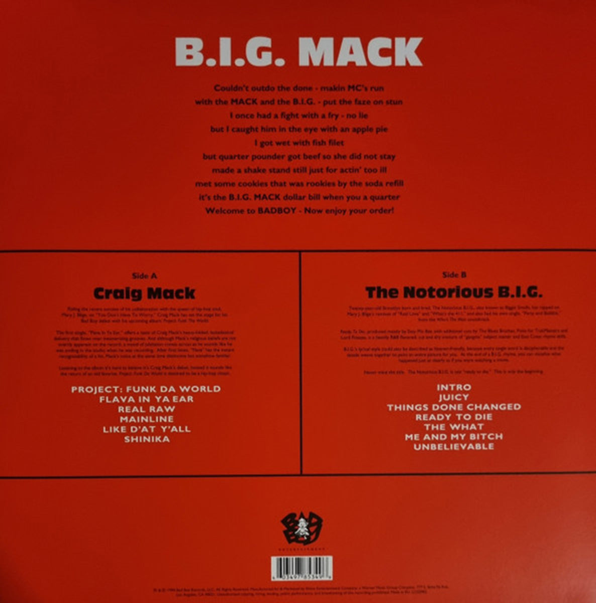 Craig Mack / The Notorious BIG –  USA & Europe Pressing