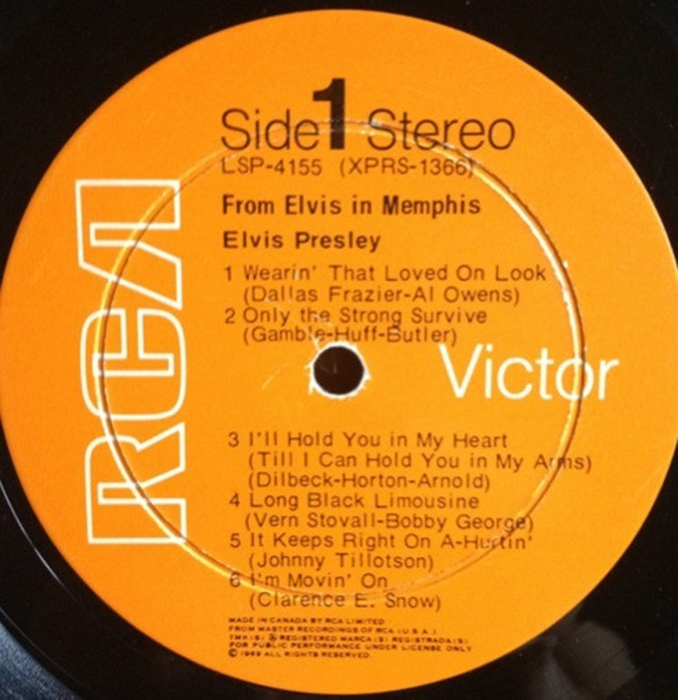 Elvis Presley – From Elvis In Memphis - 1969 in Shrinkwrap!