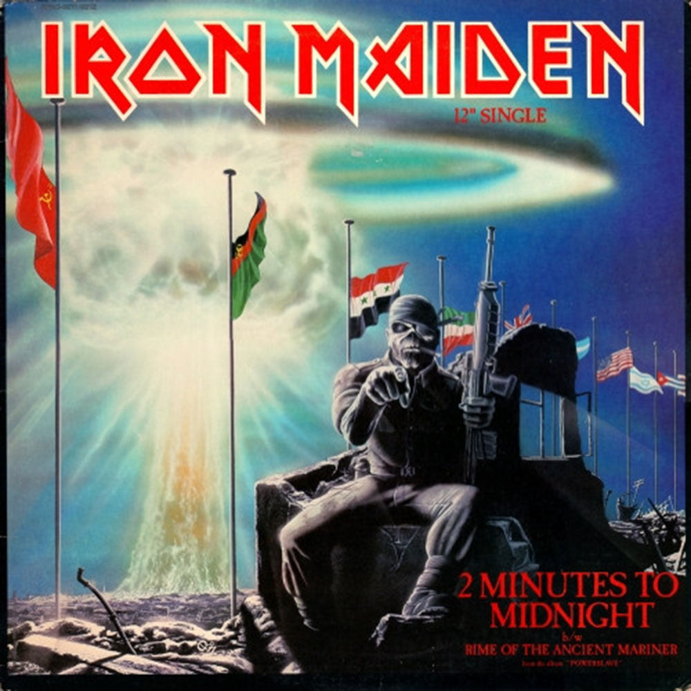 Kort levetid Inhibere lommetørklæde Iron Maiden – 2 Minutes To Midnight - RARE – Vinyl Pursuit Inc