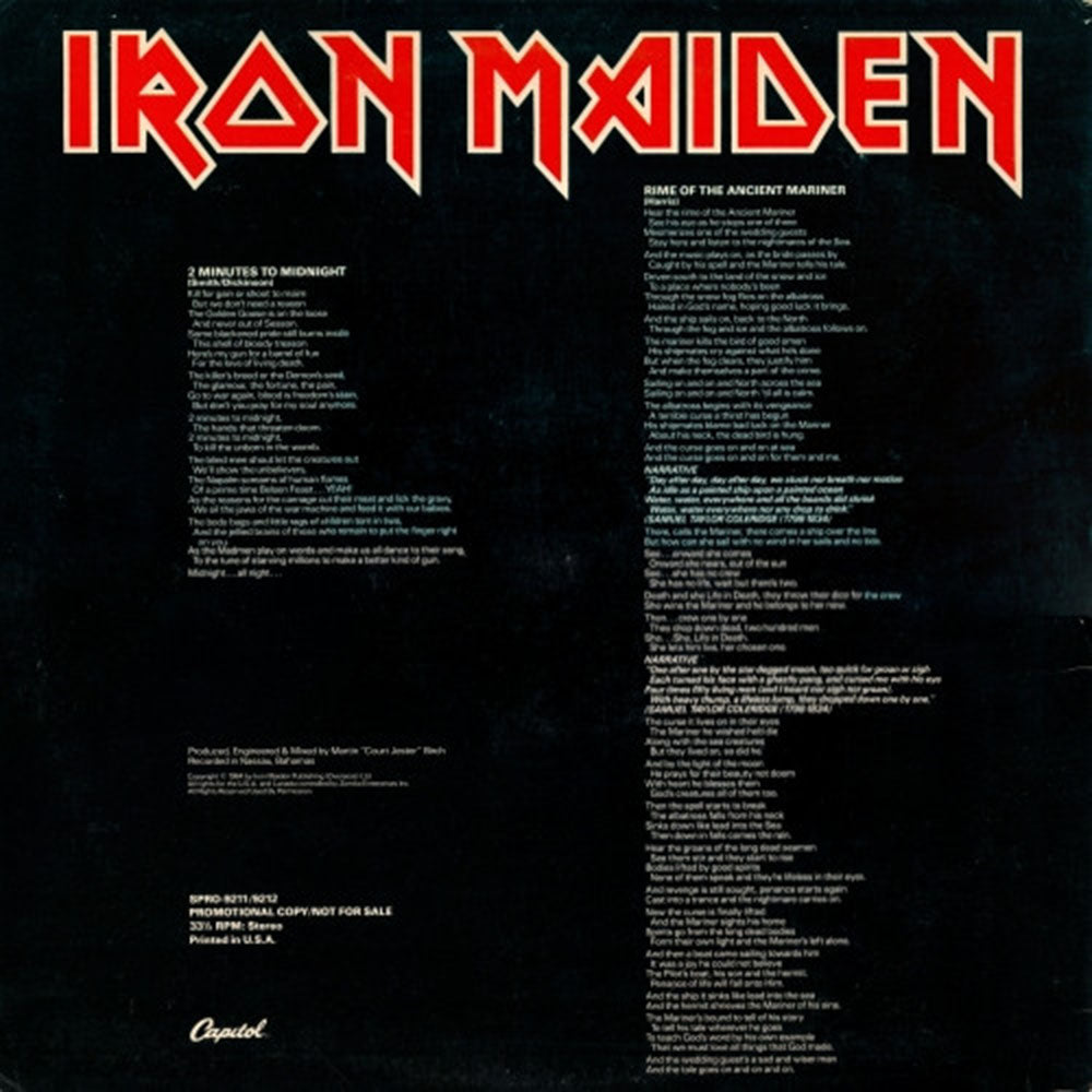 Iron Maiden – 2 Minutes To Midnight - RARE