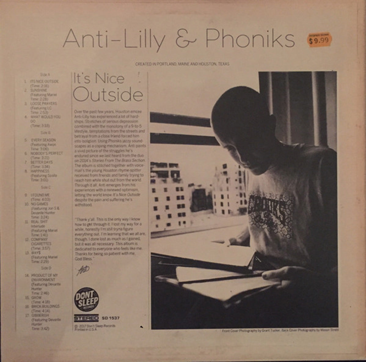 Antililly & Phoniks – It's Nice Out - US Pressing