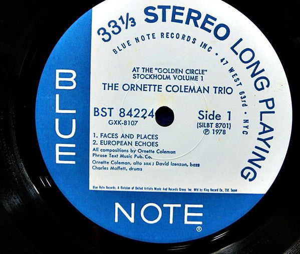 Ornette Coleman Trio – At The "Golden Circle" Stockholm - Japanese Pressing