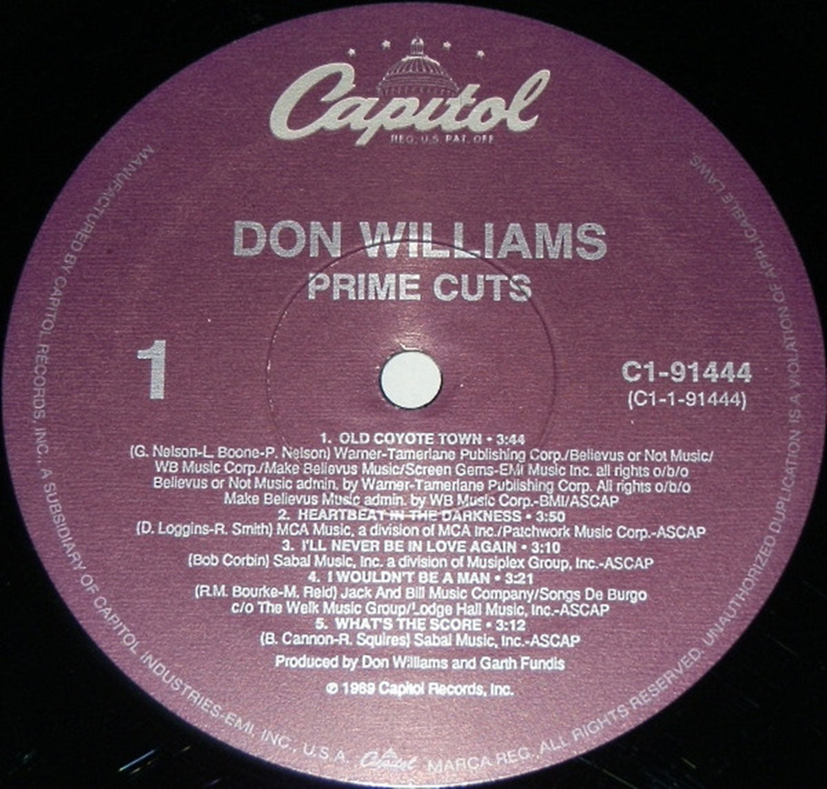 Don Williams – Prime Cuts US Pressing -Sealed!