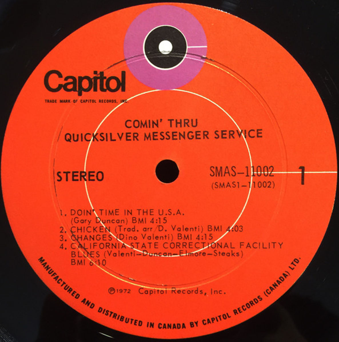 Quicksilver Messenger Service – Comin' Thru - 1972