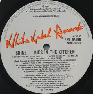 Kids In The Kitchen – Shine - 1985 Australian Pressing