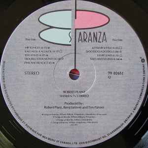 Robert Plant – Shaken 'N' Stirred - 1985 VinylPursuit.com