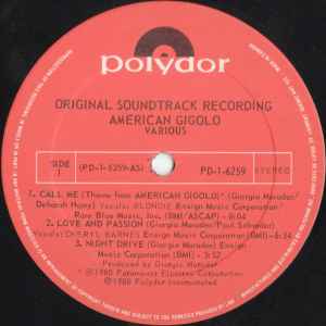 American Gigolo - Original Soundtrack Recording