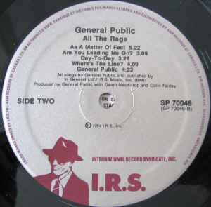 General Public - All The Rage - 1984
