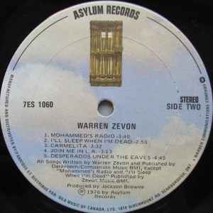 Warren Zevon – Warren Zevon - 1976
