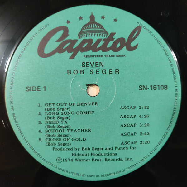 Bob Seger – Seven - 1982