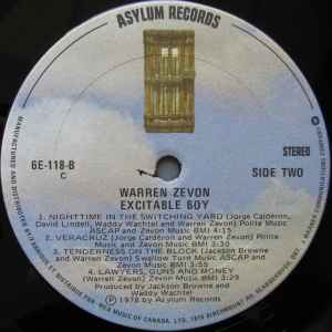 Warren Zevon – Excitable Boy - 1978 VinylPursuit.com
