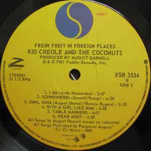 Kid Creole And The Coconuts – Fresh Fruit In Foreign Places - 1981