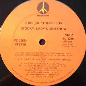 Kris Kristofferson – Spooky Lady's Sideshow - 1974