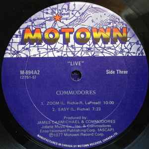 Commodores – Live! 1977 Original
