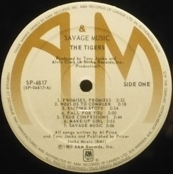 The Tigers – Savage Music - 1980