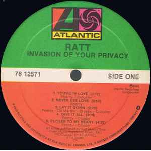 Ratt – Invasion Of Your Privacy - 1985 Original!