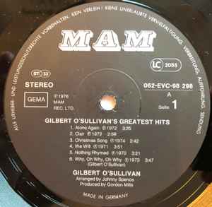 Gilbert O'Sullivan – Greatest Hits - German Pressing