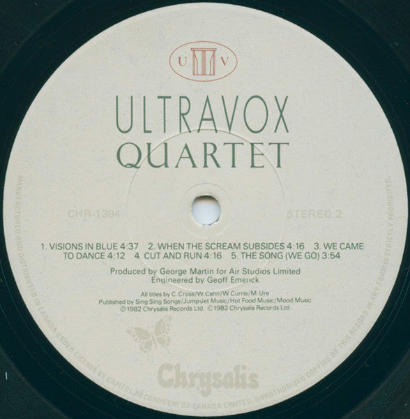 Ultravox – Quartet - 1982 VinylPursuit.com