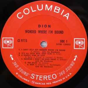 Dion – Wonder Where I'm Bound - 1969 Rare