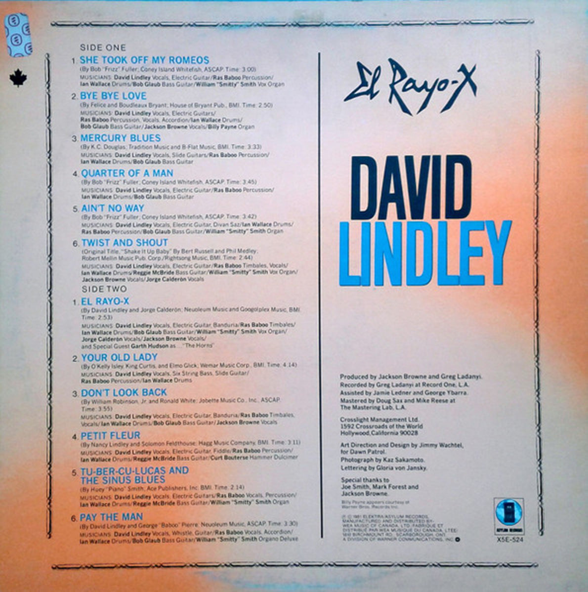 David Lindley – El Rayo-X - 1981