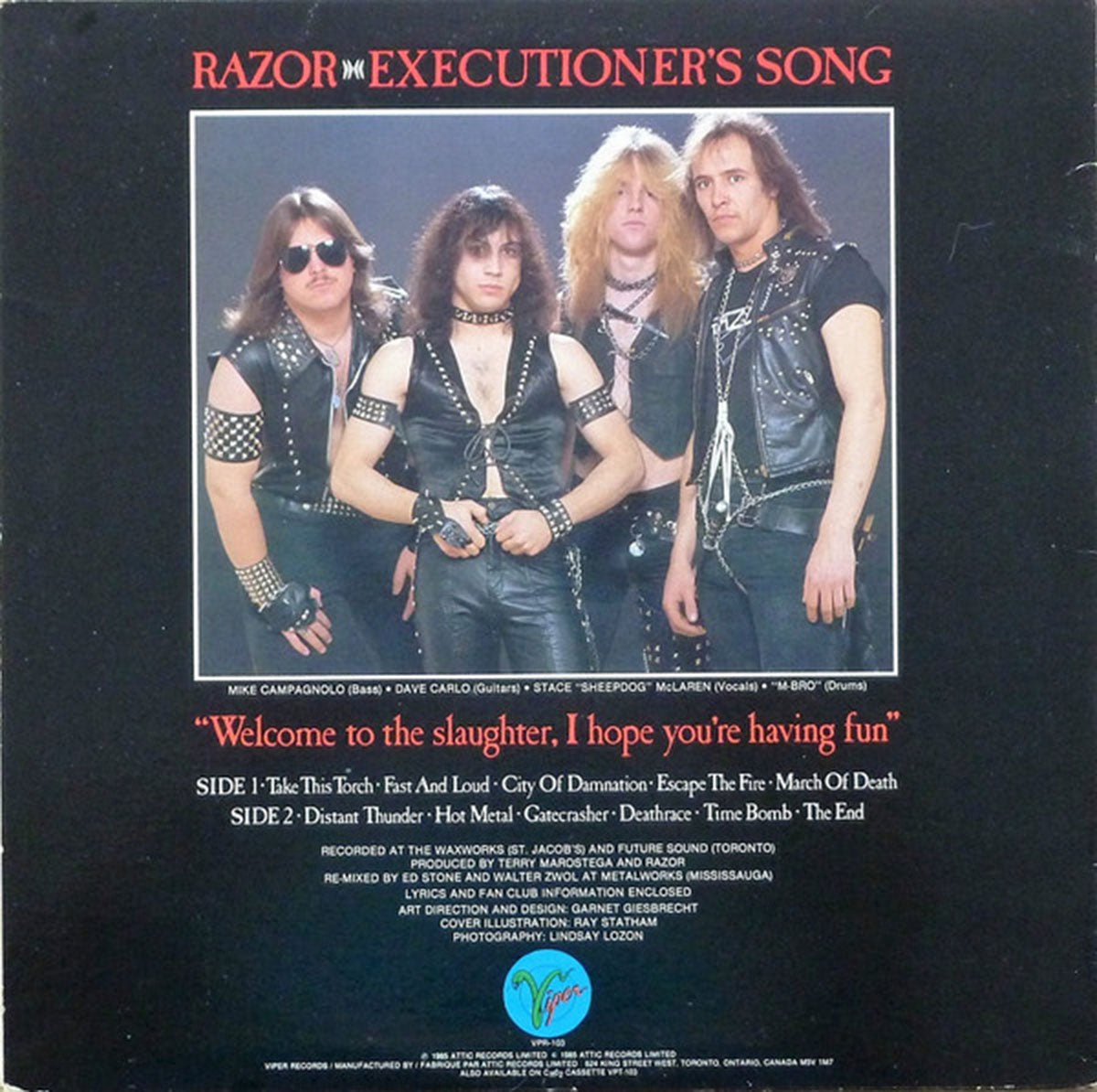Razor – Executioner's Song - Rare!