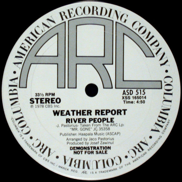 Weather Report – River People / The Pursuit Of The Woman With The Feathered Hat - US Pressing - Rare