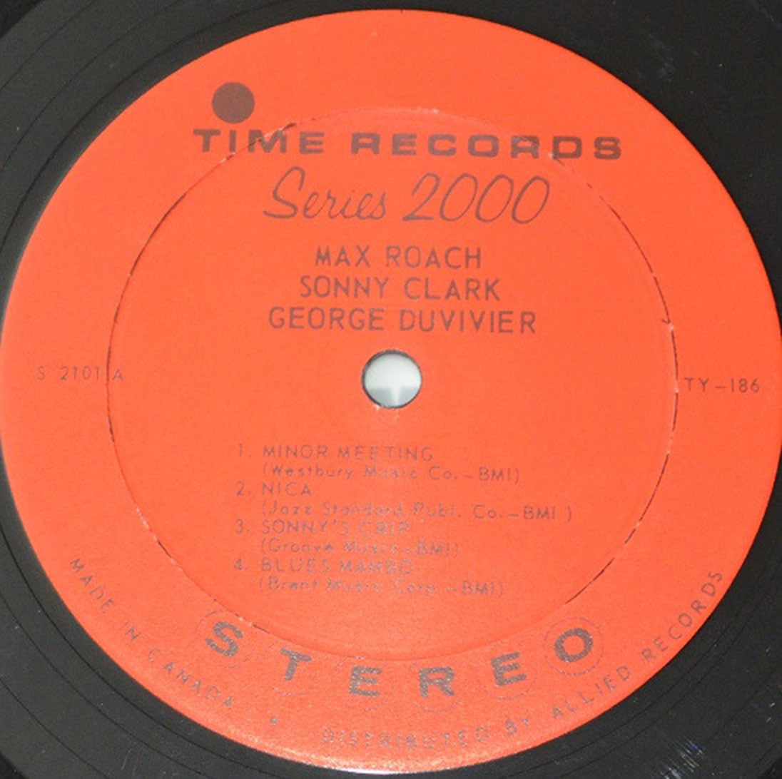 Max Roach, Sonny Clark, George Duvivier – Max Roach, Sonny Clark, George Duvivier - Original - Rare