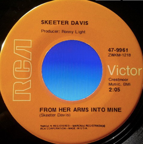 Skeeter Davis ‎– Bus Fare To Kentucky - 45 RPM Single-US Pressing