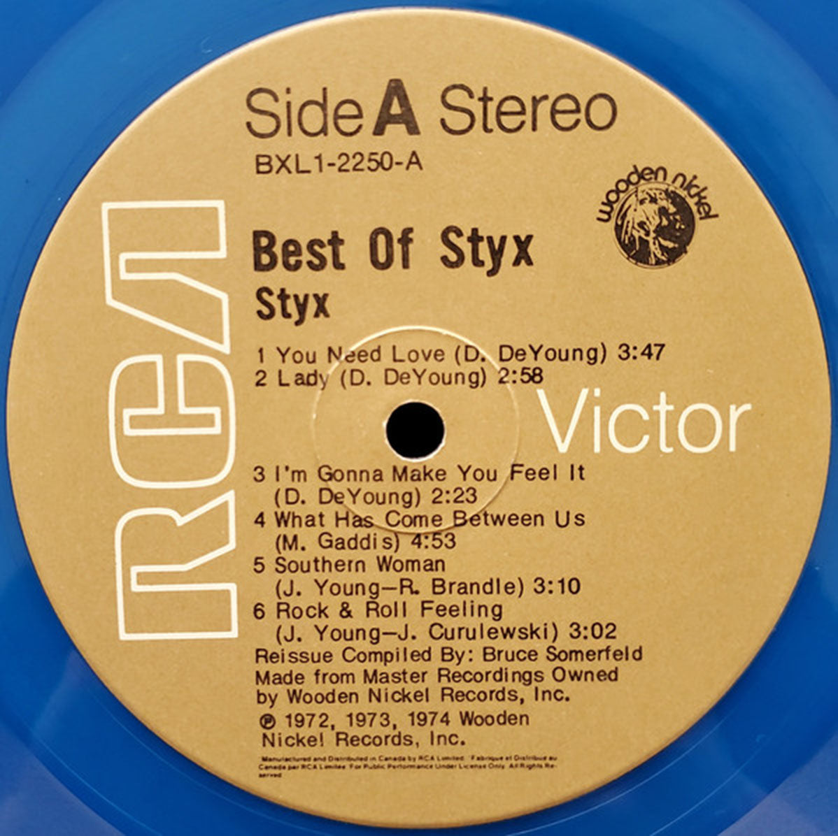 Styx – Best Of Styx - Rare Blue Vinyl