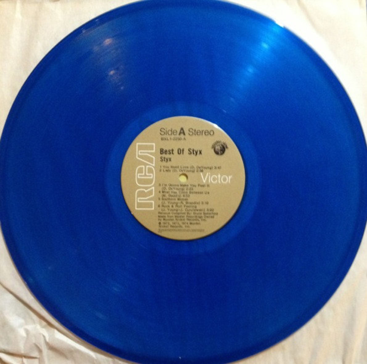 Styx – Best Of Styx - Rare Blue Vinyl