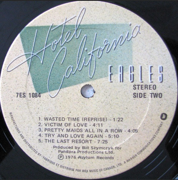 The Eagles ‎– Hotel California - 1976 w POSTER