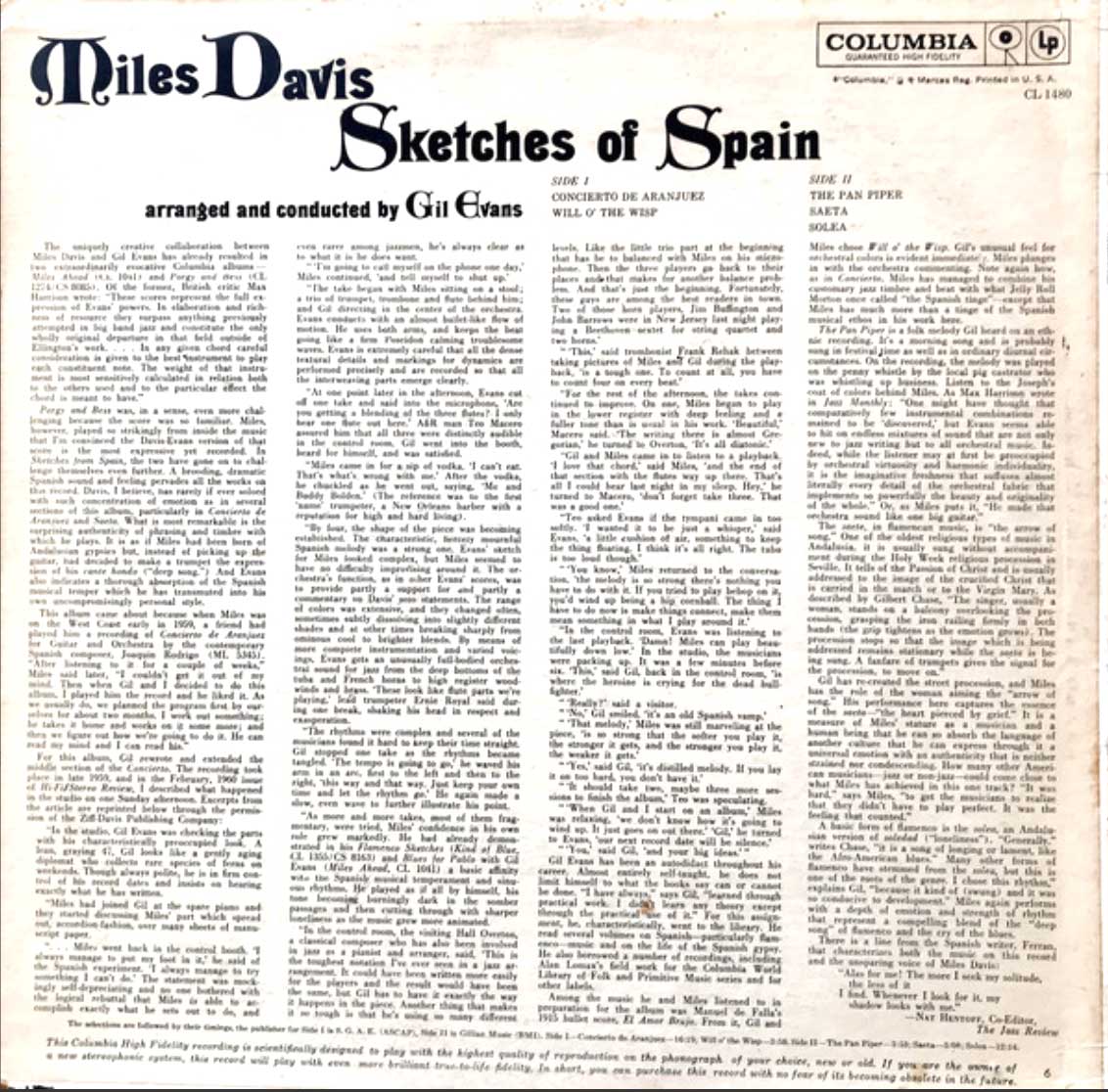 Miles Davis - Sketches Of Spain - MONO