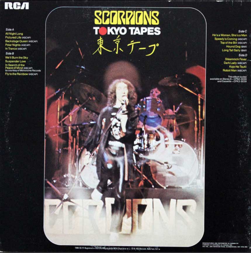 Scorpions - Tokyo Tapes - 1978 Double Album! VinylPursuit.com