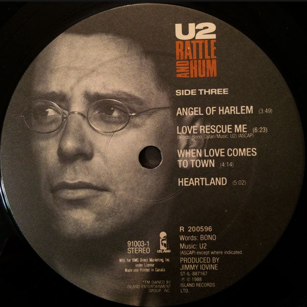 U2 ‎– Rattle And Hum - 1988 US Pressing VinylPursuit.com
